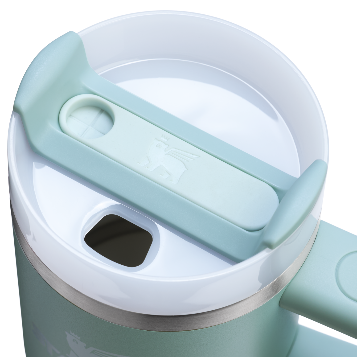 Splash-Resistant FlowState The Quencher H2.O Flowstate Tumbler | Stanley Create D291F - FlowState 3-Position Lid Insulated Travel Mug Detail