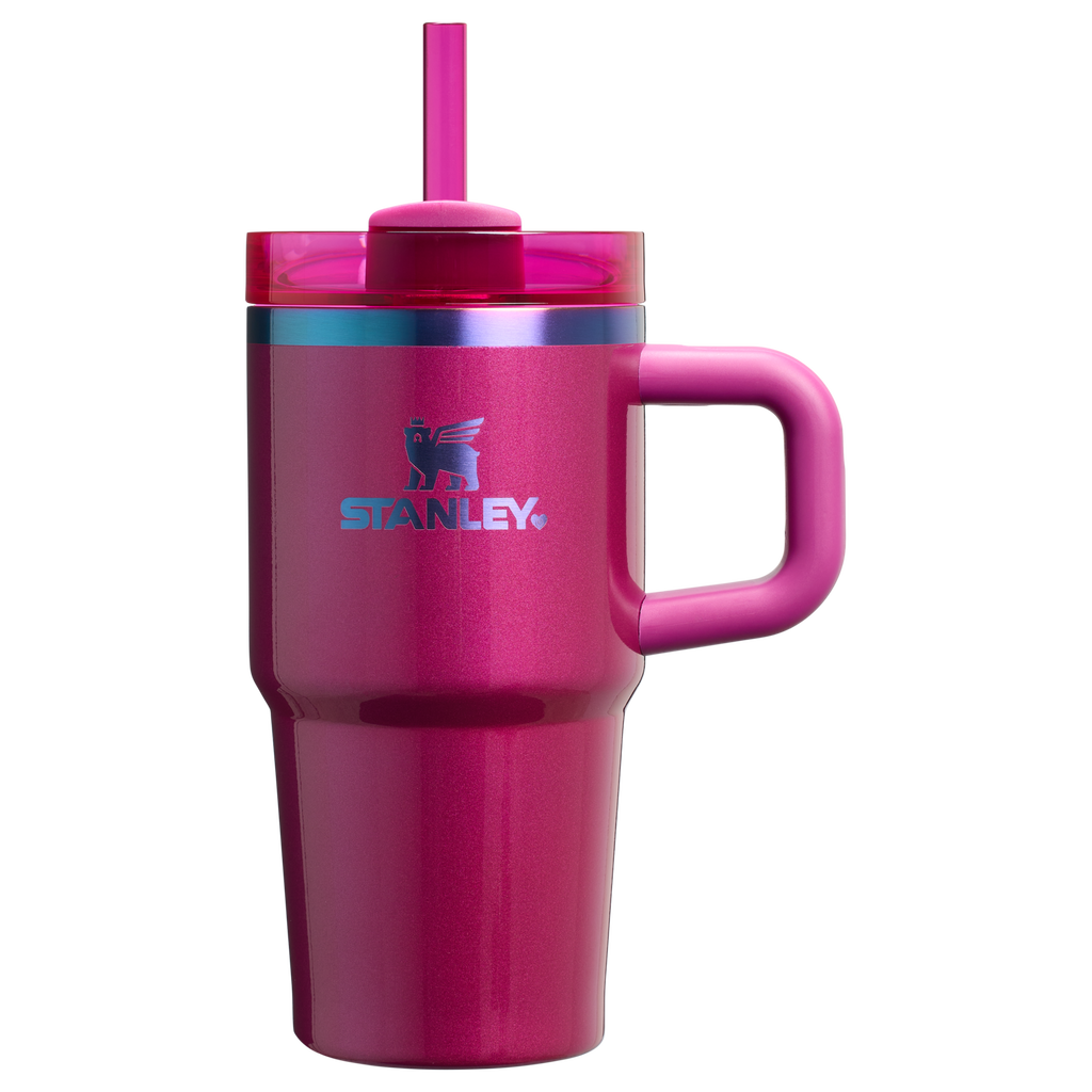 Large Capacity The Quencher H2.O Flowstate Tumbler with Handle | Stanley Create D309N - Double-Wall Vacuum Insulated Travel Tumbler with Straw Detail