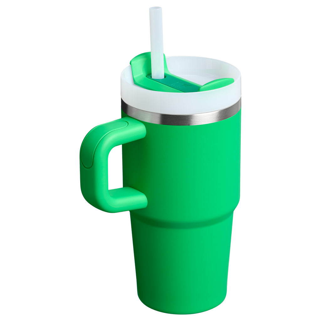 Large Capacity The Quencher H2.O Flowstate Tumbler with Handle | Stanley Create D309N - Double-Wall Vacuum Insulated Travel Tumbler with Straw Detail