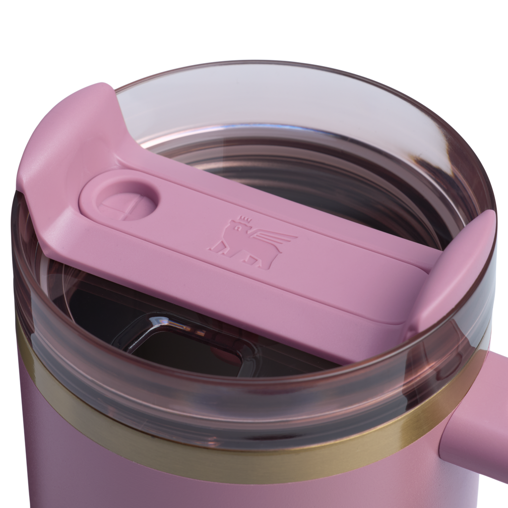 Splash-Resistant FlowState The Quencher H2.0 Flowstate Tumbler | Stanley Create D331C - Premium Stainless Steel Straw Cup for All-Day Hydration Detail