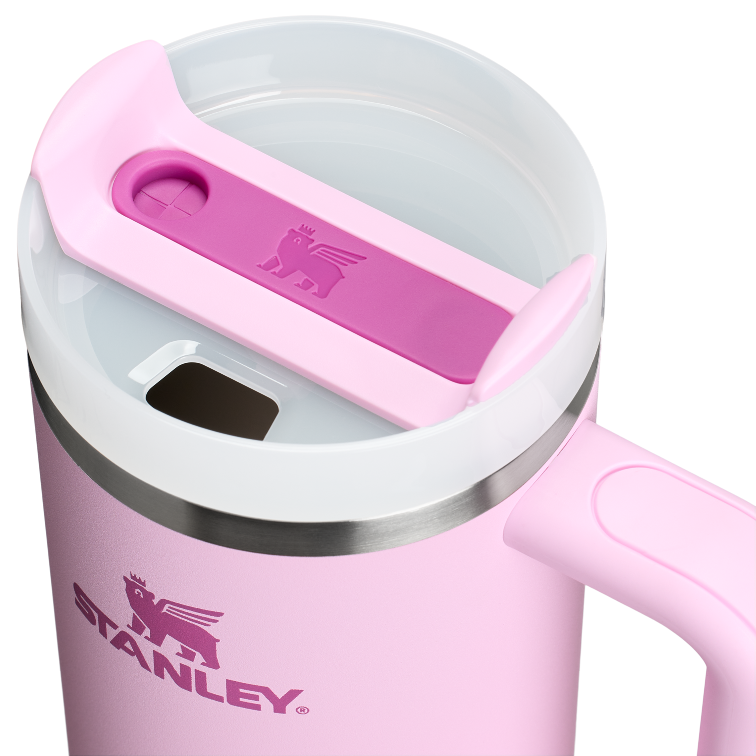 Splash-Resistant FlowState The Quencher H2.0 Flowstate Tumbler | Stanley Create D331C - Premium Stainless Steel Straw Cup for All-Day Hydration Detail