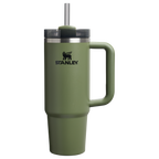 Splash-Resistant FlowState The Quencher H2.0 Flowstate Tumbler | Stanley Create D331C - Premium Stainless Steel Straw Cup for All-Day Hydration - Dried Pine