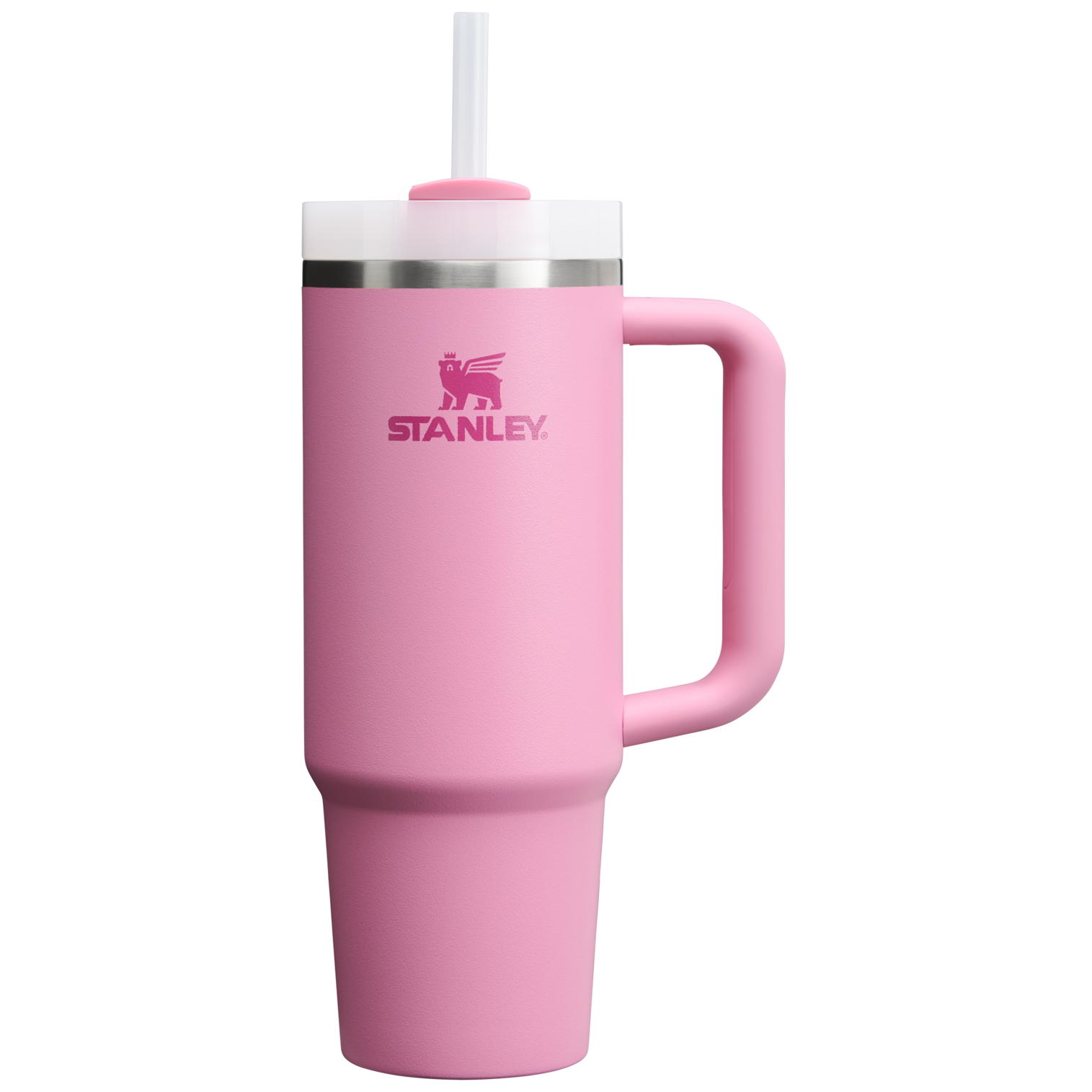 Splash-Resistant FlowState The Quencher H2.0 Flowstate Tumbler | Stanley Create D331C - Premium Stainless Steel Straw Cup for All-Day Hydration - Peony
