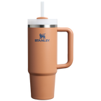 Splash-Resistant FlowState The Quencher H2.0 Flowstate Tumbler | Stanley Create D331C - Premium Stainless Steel Straw Cup for All-Day Hydration - Toast