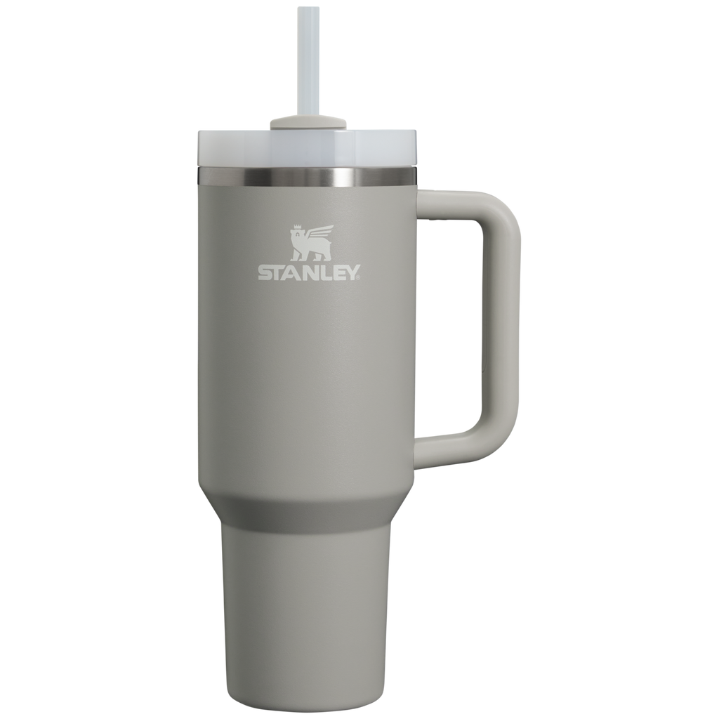 Car-Cup Friendly The Quencher H2.0 Flowstate Tumbler D050X - Double-Wall Vacuum Insulated Travel Tumbler with Straw - Ash