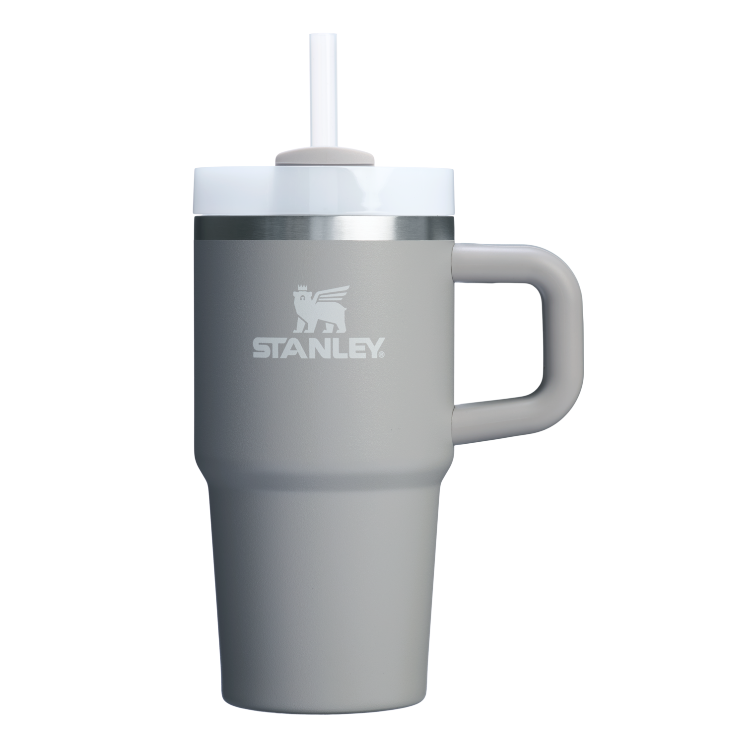 Large Capacity The Quencher H2.O Flowstate Tumbler with Handle | Stanley Create D309N - Double-Wall Vacuum Insulated Travel Tumbler with Straw Detail