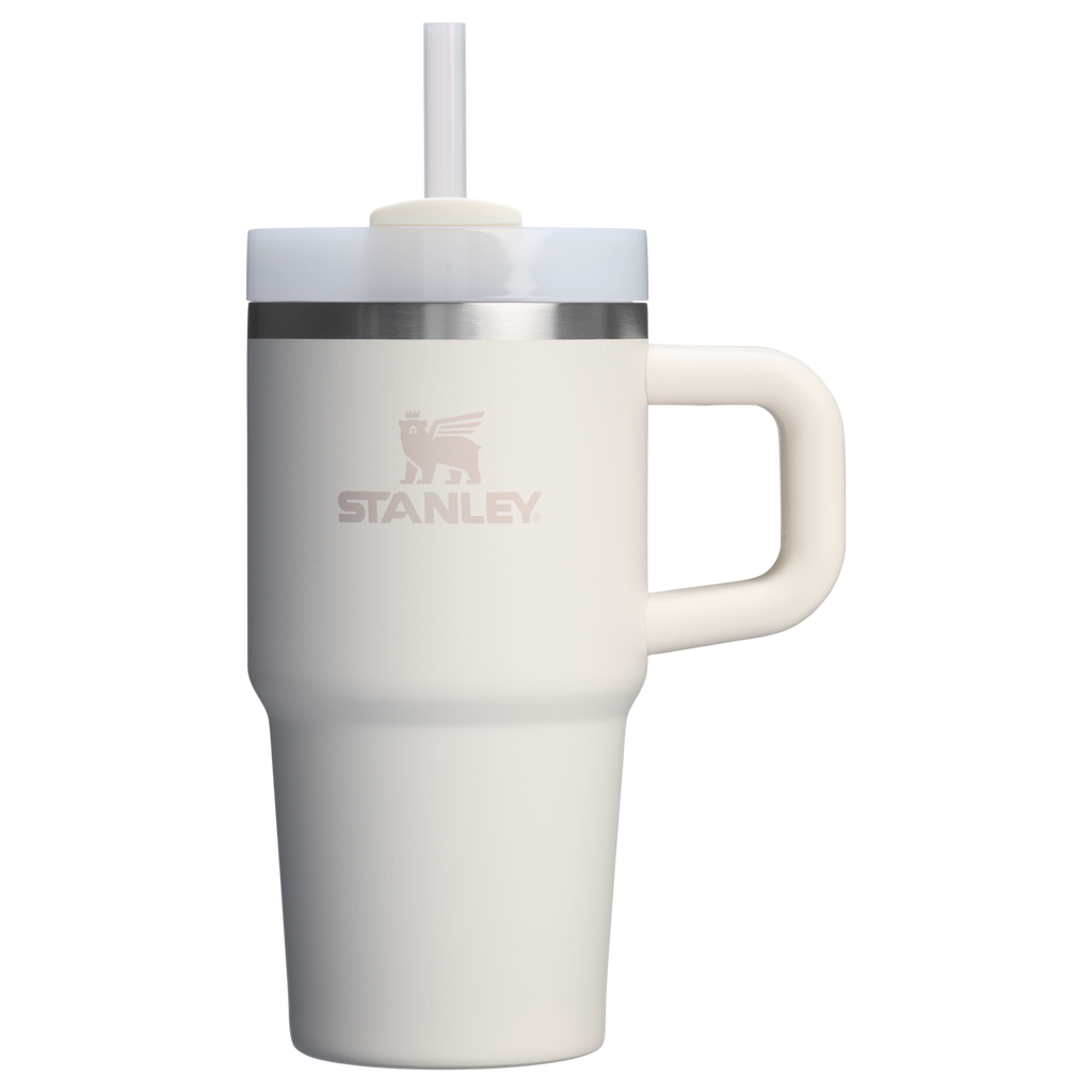 Large Capacity The Quencher H2.O Flowstate Tumbler with Handle | Stanley Create D309N - Double-Wall Vacuum Insulated Travel Tumbler with Straw Detail