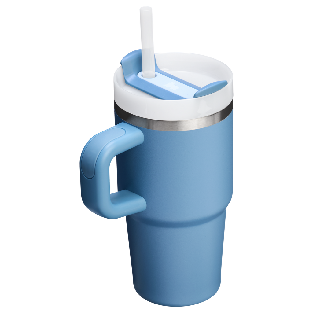 Large Capacity The Quencher H2.O Flowstate Tumbler with Handle | Stanley Create D309N - Double-Wall Vacuum Insulated Travel Tumbler with Straw Detail