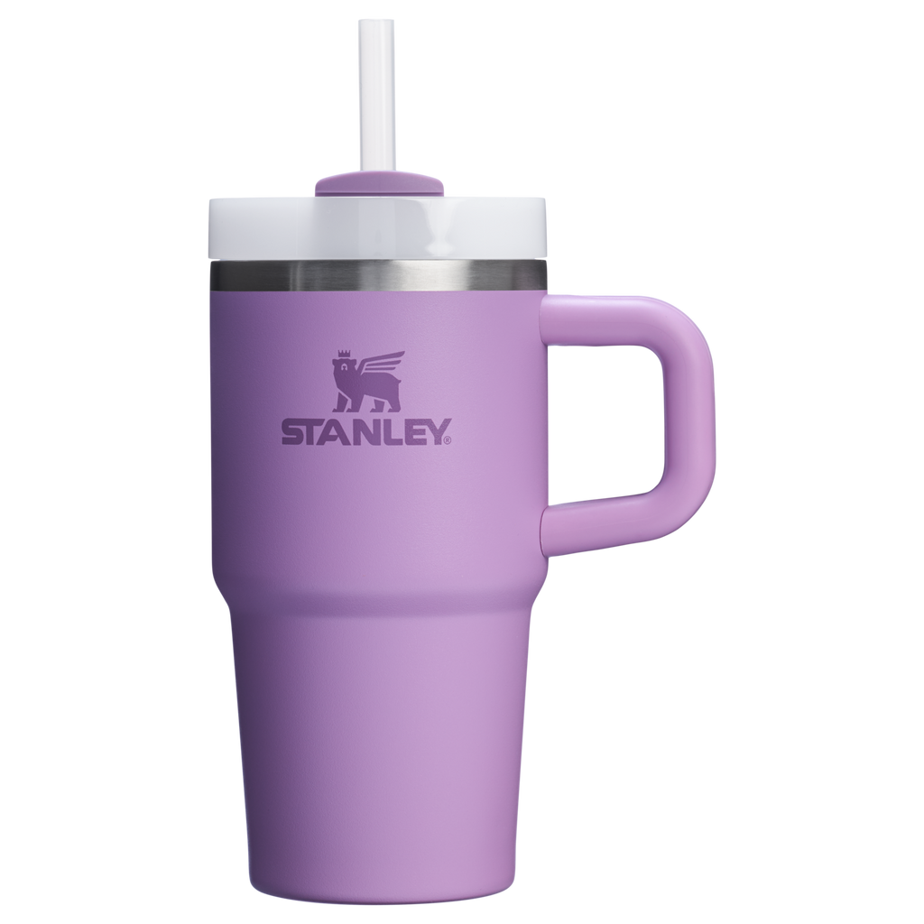 Large Capacity The Quencher H2.O Flowstate Tumbler with Handle | Stanley Create D309N - Double-Wall Vacuum Insulated Travel Tumbler with Straw Detail