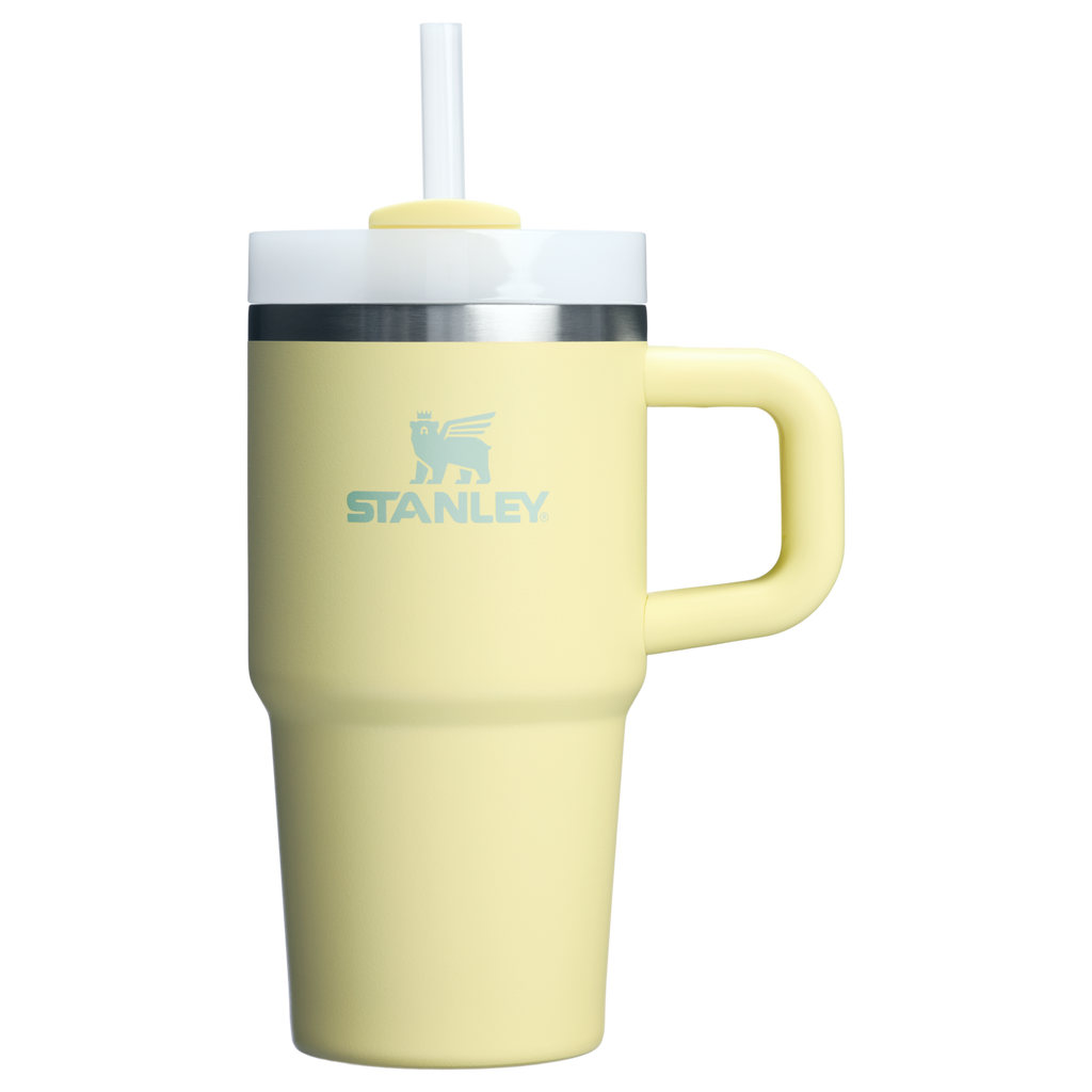 Large Capacity The Quencher H2.O Flowstate Tumbler with Handle | Stanley Create D309N - Double-Wall Vacuum Insulated Travel Tumbler with Straw Detail