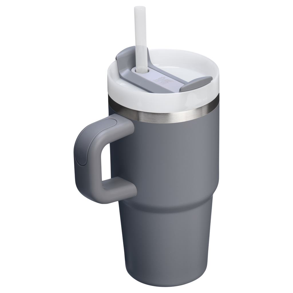 Large Capacity The Quencher H2.O Flowstate Tumbler with Handle | Stanley Create D309N - Double-Wall Vacuum Insulated Travel Tumbler with Straw Detail