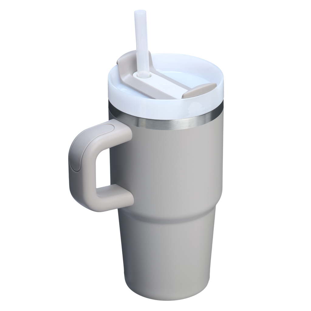 Large Capacity The Quencher H2.O Flowstate Tumbler with Handle | Stanley Create D309N - Double-Wall Vacuum Insulated Travel Tumbler with Straw Detail