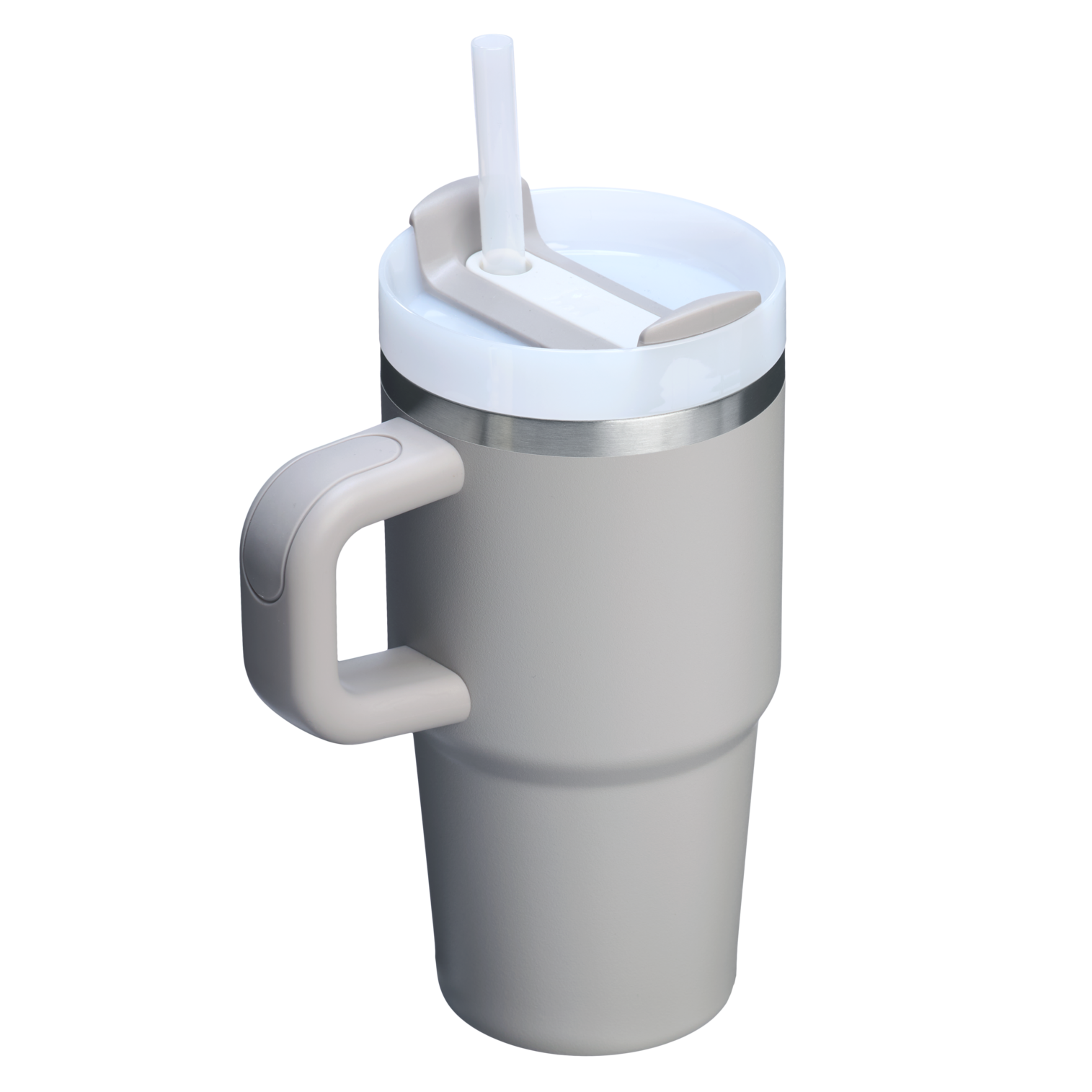 Large Capacity The Quencher H2.O Flowstate Tumbler with Handle | Stanley Create D309N - Double-Wall Vacuum Insulated Travel Tumbler with Straw Detail