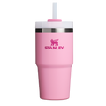 Splash-Resistant FlowState The Quencher H2.0 Flowstate Tumbler | Stanley Create D330L - Double-Wall Vacuum Insulated Travel Tumbler with Straw - Rose Quartz 2.0