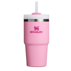 Splash-Resistant FlowState The Quencher H2.0 Flowstate Tumbler | Stanley Create D330L - Double-Wall Vacuum Insulated Travel Tumbler with Straw - Rose Quartz 2.0