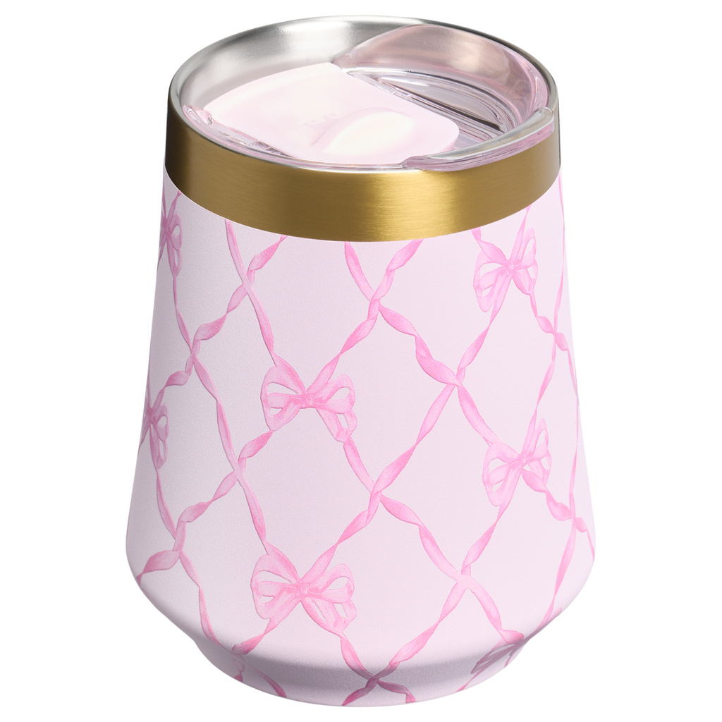 Flavor-Preserving Stanley 1913 x LoveShackFancy Holiday Reserve Wine Tumbler D204X - Shatterproof Flavor-Preserving Cocktail Tumbler with Lid Detail