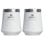 Shatterproof Luxury Stanley 1913 x LoveShackFancy Holiday The Reserve Wine Tumbler Set | 2-pack D205C - Elegant Stemless Vacuum Insulated Wine Tumbler - Coquette Bow Winter Ice