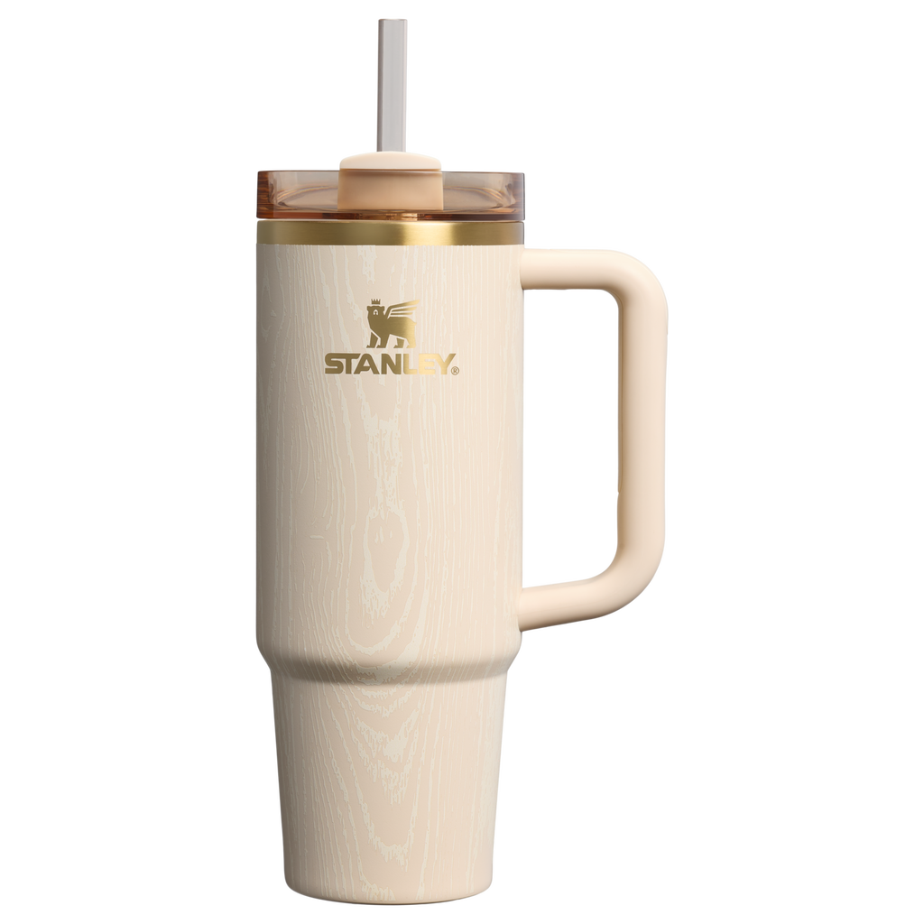 Car-Cup Friendly The Cheers & Cheer Quencher H2.0 Flowstate Tumbler D189S - Premium Stainless Steel Straw Cup for All-Day Hydration - Birch Woodgrain