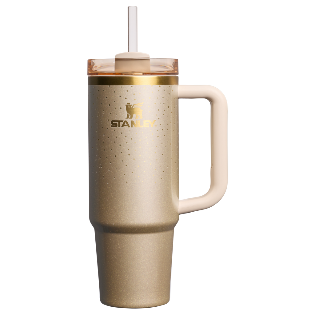 Car-Cup Friendly The Cheers & Cheer Quencher H2.0 Flowstate Tumbler D189S - Premium Stainless Steel Straw Cup for All-Day Hydration - Prosecco Shimmer