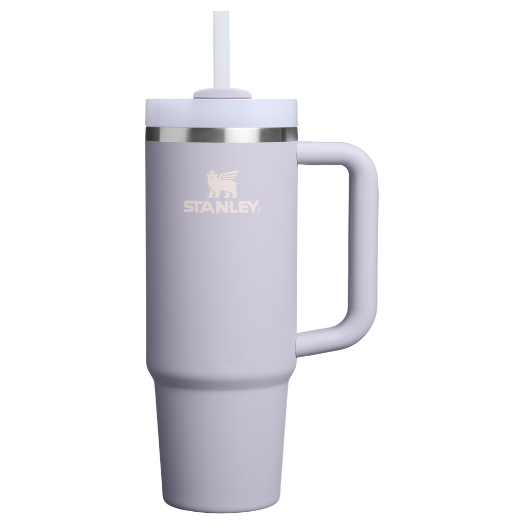 Splash-Resistant FlowState The Quencher H2.0 Flowstate Tumbler | Stanley Create D331C - Premium Stainless Steel Straw Cup for All-Day Hydration - Purple Dust