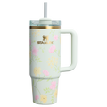 Splash-Resistant FlowState The Easter Quencher H2.0 Flowstate Tumbler D257F - Premium Stainless Steel Straw Cup for All-Day Hydration - Spring Blossoms