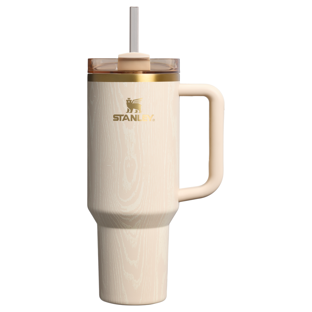 Car-Cup Friendly The Cheers & Cheer Quencher H2.0 Flowstate Tumbler D188Q - Double-Wall Vacuum Insulated Travel Tumbler with Straw - Birch Woodgrain