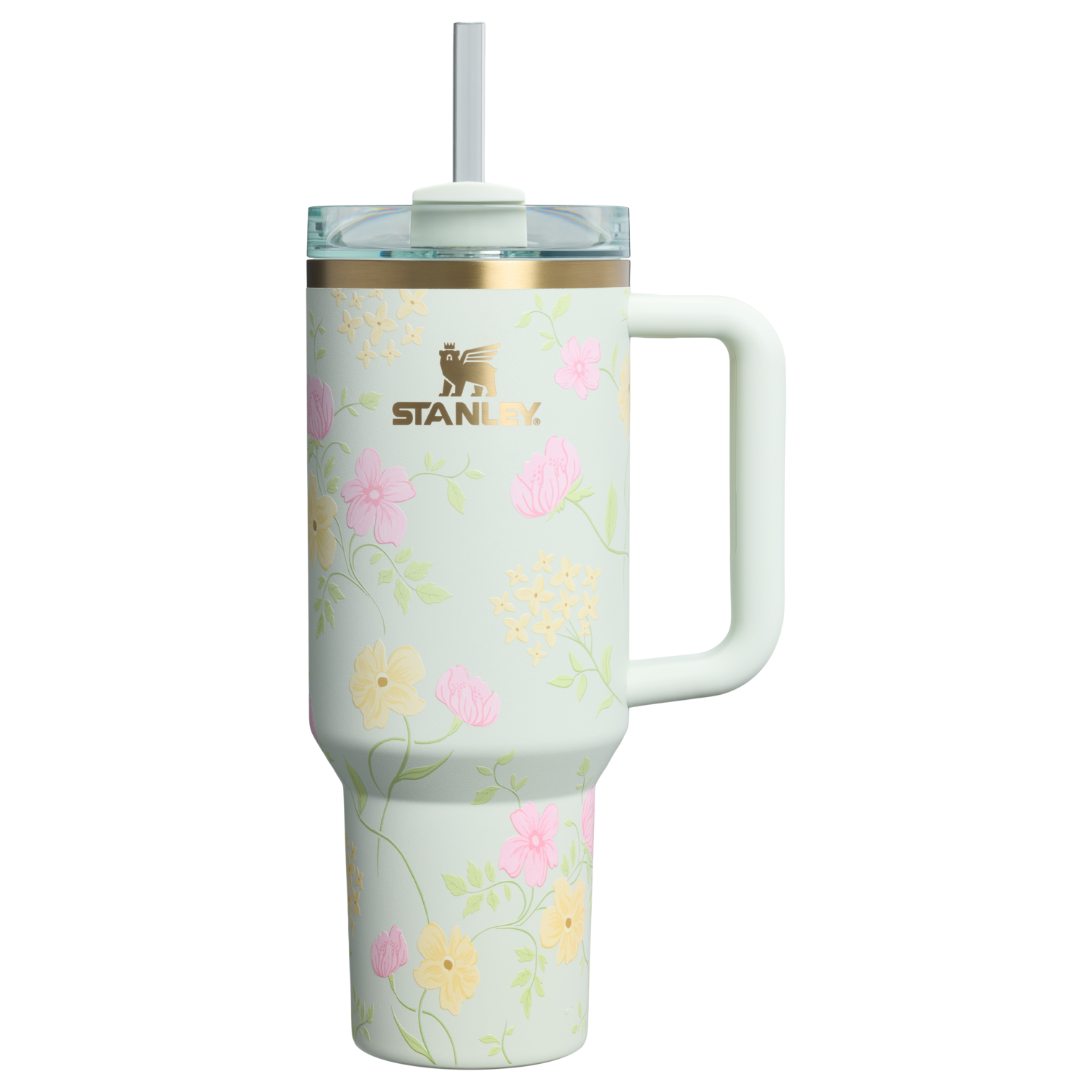 Double-Wall Vacuum The Easter Quencher H2.0 Flowstate Tumbler D256K - Premium Stainless Steel Straw Cup for All-Day Hydration - Spring Blossoms