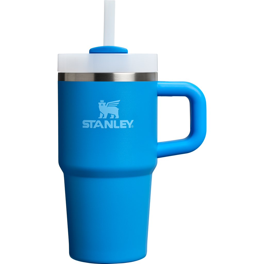 Large Capacity The Quencher H2.O Flowstate Tumbler with Handle | Stanley Create D309N - Double-Wall Vacuum Insulated Travel Tumbler with Straw Detail