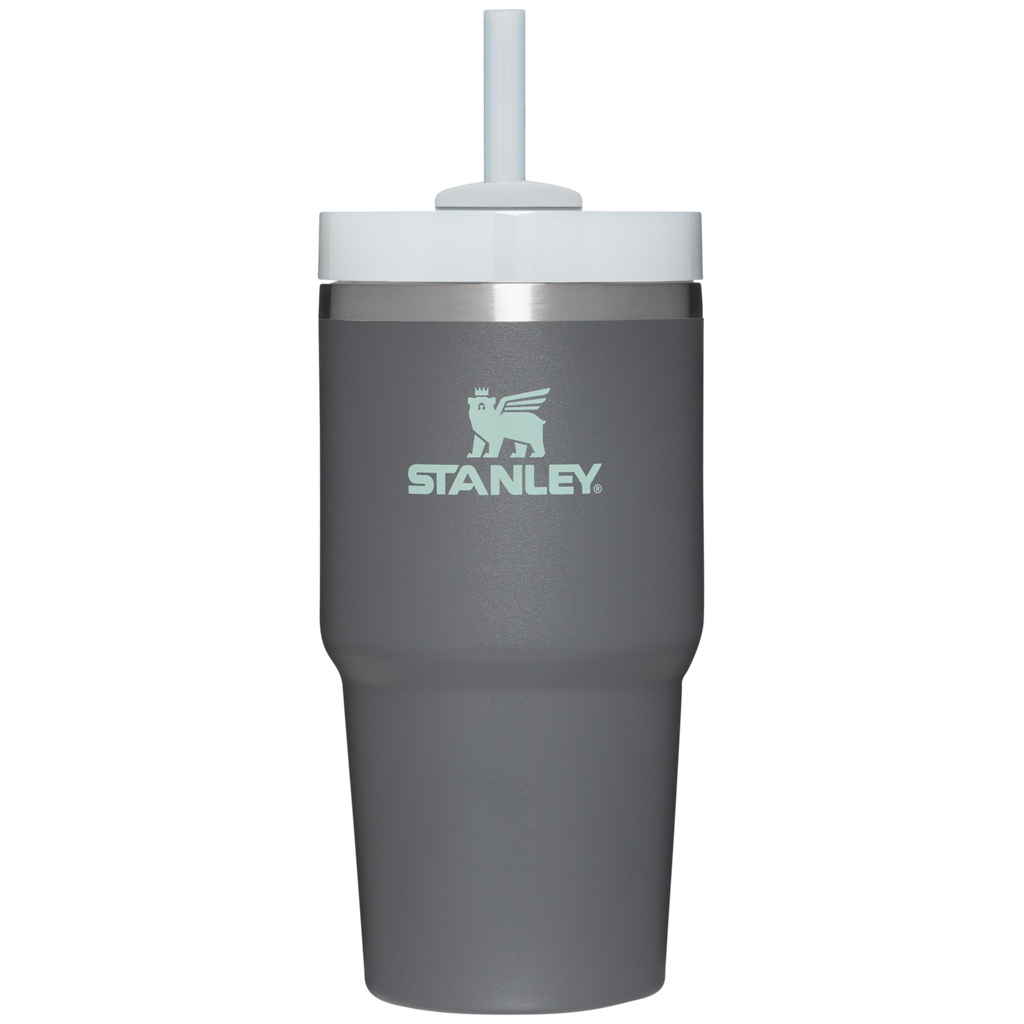 Insulated Travel The Quencher H2.0 Flowstate Tumbler D030T - Double-Wall Vacuum Insulated Travel Tumbler with Straw - Charcoal