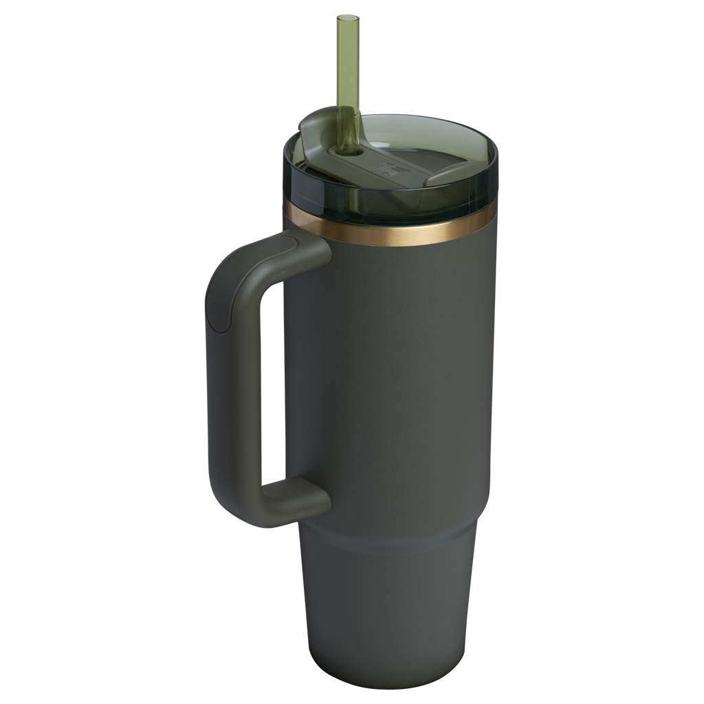 Splash-Resistant FlowState The Quencher H2.0 Flowstate Tumbler | Stanley Create D331C - Premium Stainless Steel Straw Cup for All-Day Hydration Detail