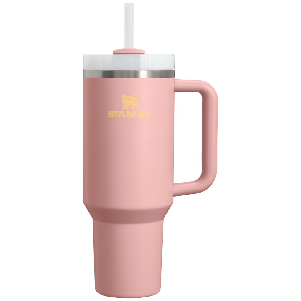 Car-Cup Friendly The Quencher H2.0 Flowstate Tumbler D050X - Double-Wall Vacuum Insulated Travel Tumbler with Straw - Peach Rose