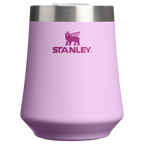 Elegant Stemless The Reserve Wine Tumbler D125V - Premium Insulated Egg-Shaped Wine Glass for Outdoors - Soft Orchid