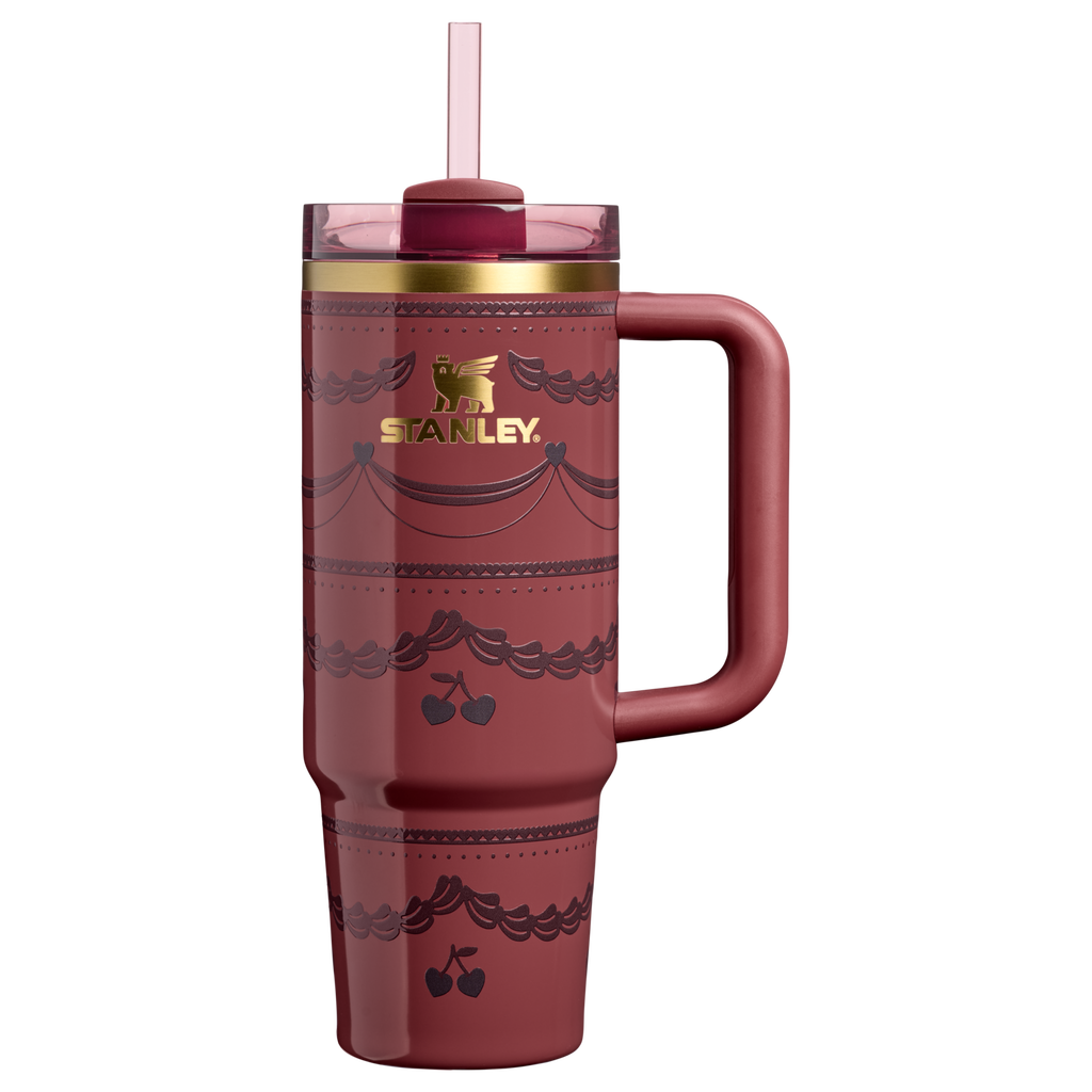 Insulated Travel The Valentine’s Day Quencher H2.0 Flowstate Tumbler D232U - Premium Stainless Steel Straw Cup for All-Day Hydration - Red Velvet Cake