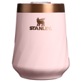 Elegant Stemless The Valentine’s Day Textured Reserve Wine Tumbler D233K - Premium Insulated Egg-Shaped Wine Glass for Outdoors - Pink Velvet Gloss