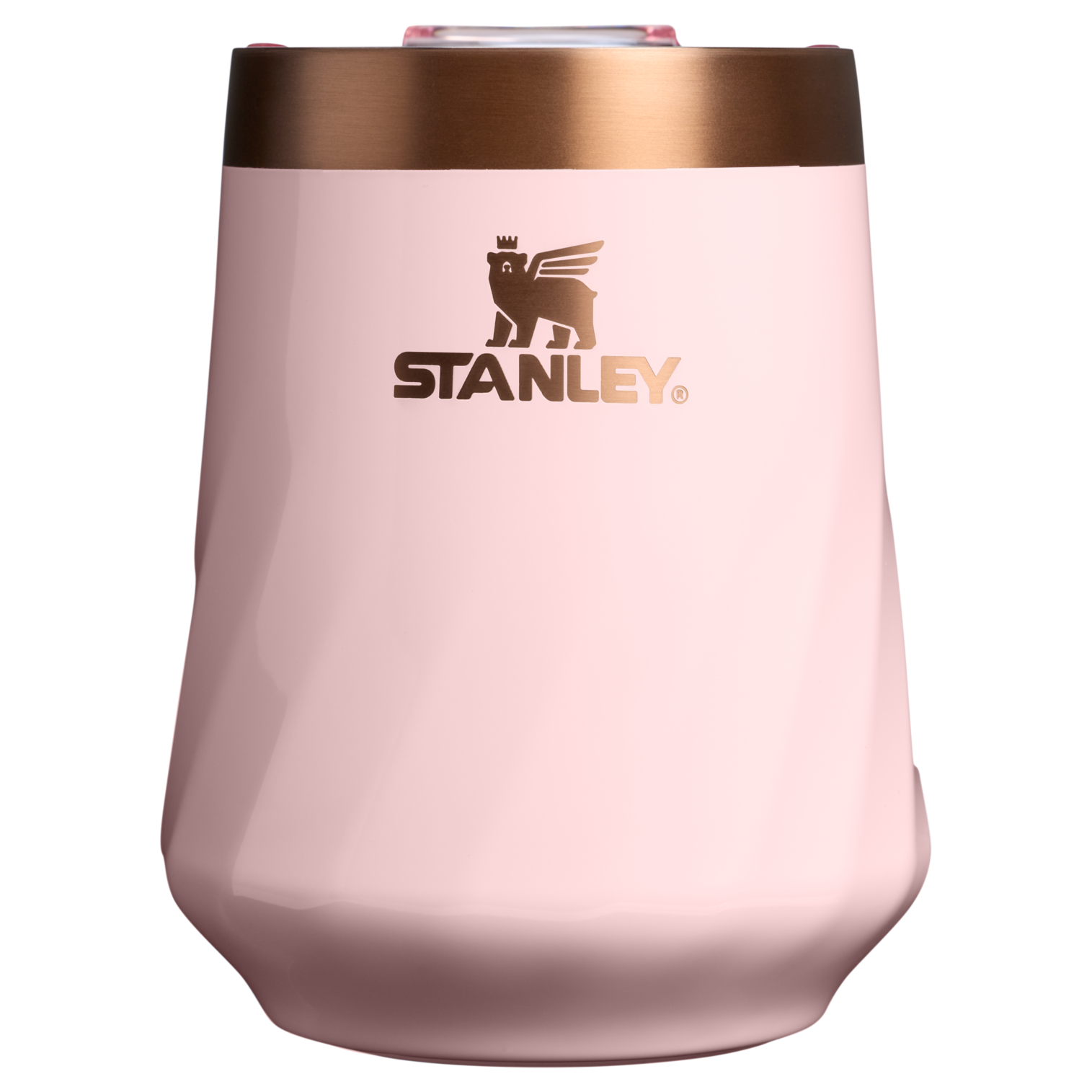 Elegant Stemless The Valentine’s Day Textured Reserve Wine Tumbler D233K - Premium Insulated Egg-Shaped Wine Glass for Outdoors - Pink Velvet Gloss
