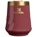 Elegant Stemless The Valentine’s Day Textured Reserve Wine Tumbler D233K - Premium Insulated Egg-Shaped Wine Glass for Outdoors - Red Velvet Gloss