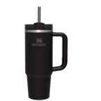 Splash-Resistant FlowState The Quencher H2.0 Flowstate Tumbler | Stanley Create D331C - Premium Stainless Steel Straw Cup for All-Day Hydration - Black
