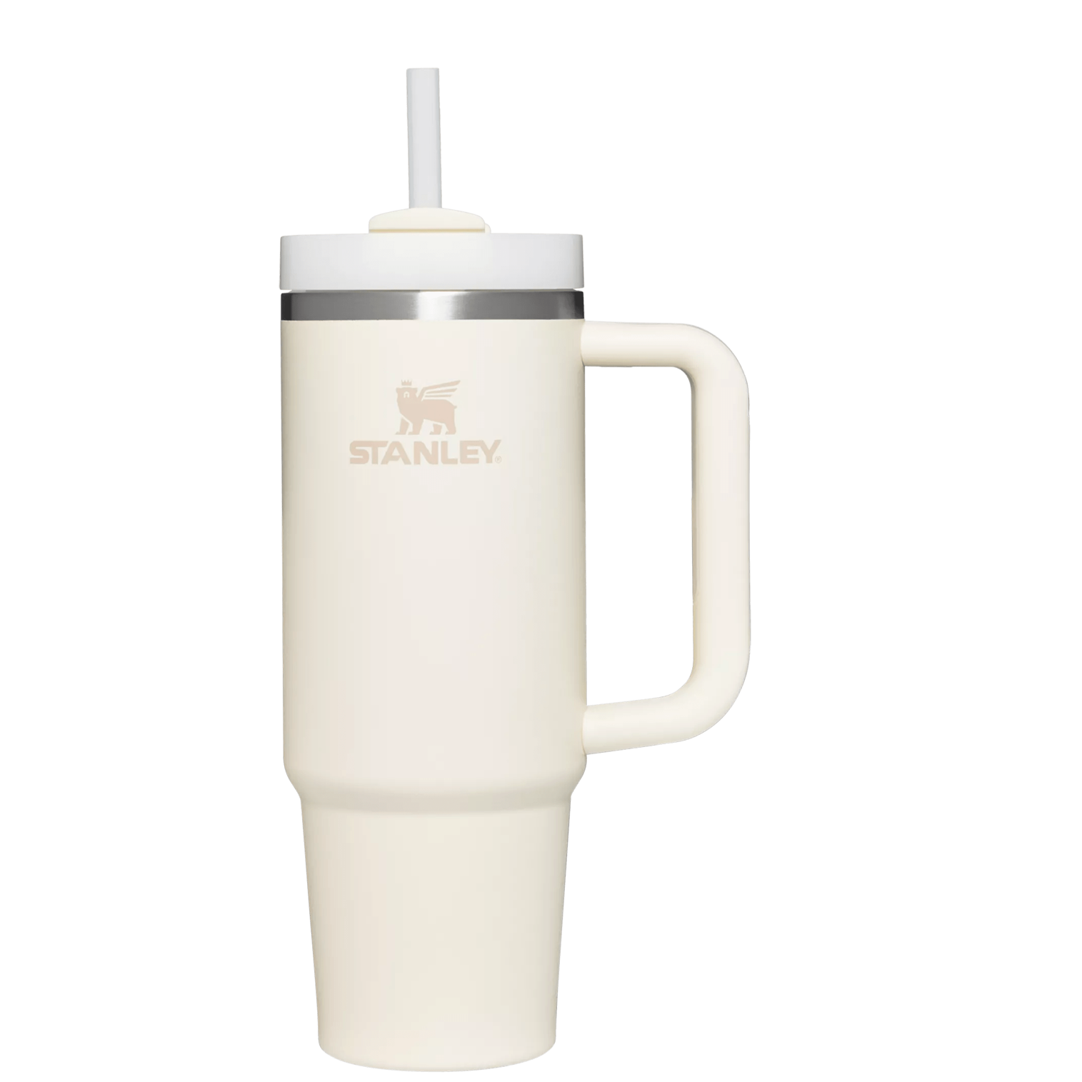 Splash-Resistant FlowState The Quencher H2.0 Flowstate Tumbler | Stanley Create D331C - Premium Stainless Steel Straw Cup for All-Day Hydration - Cream